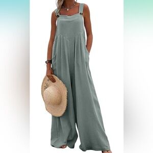 Sage/blue gauze Jumpsuit